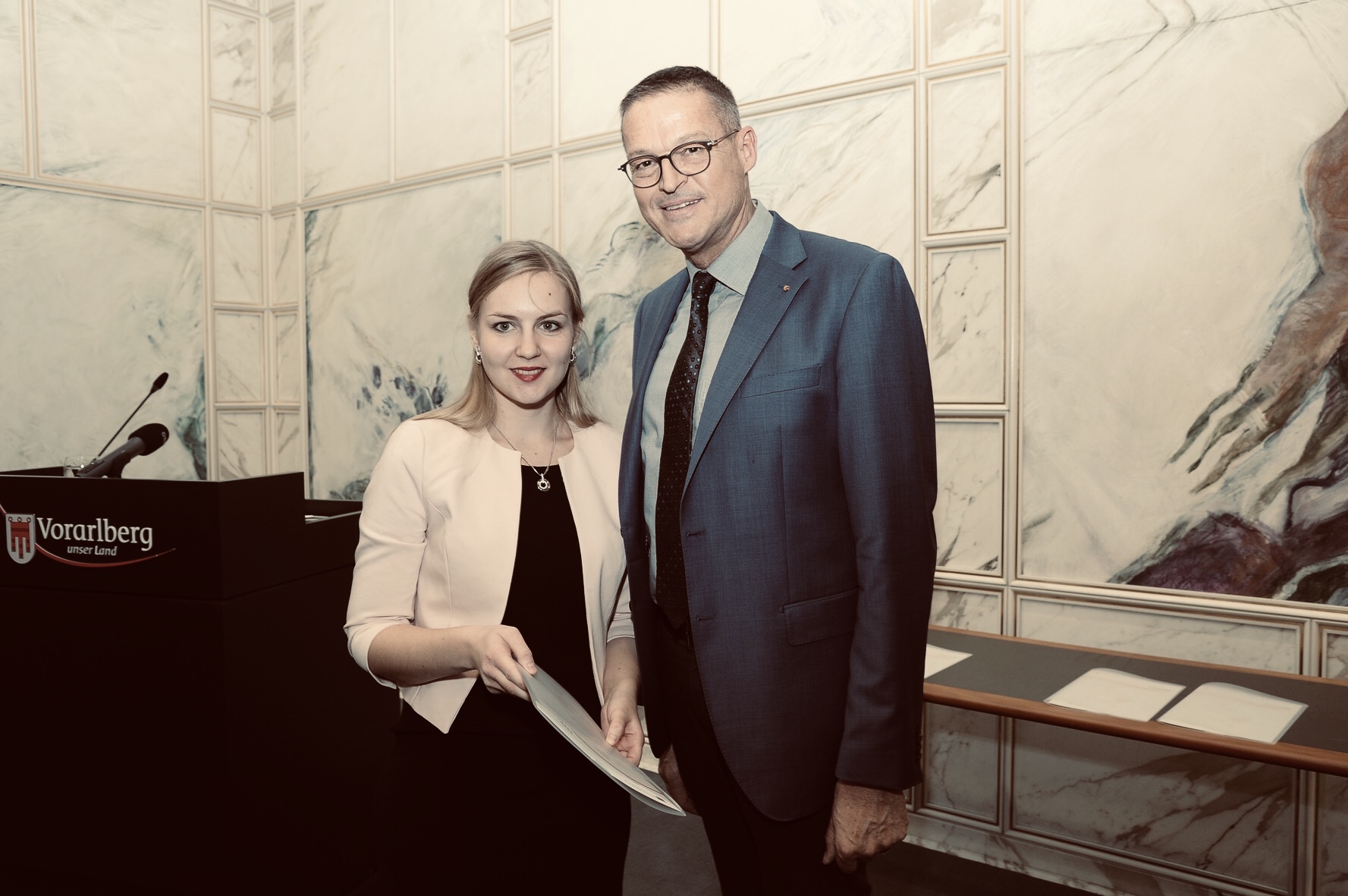 Fördergabe des Landes Vorarlberg an Hanna Bachmann verliehen